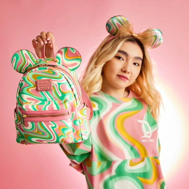 Disney Mickey Mouse Swirl Loungefly Mini Backpack 4 Disney Mickey Mouse Swirl Loungefly Mini Backpack - Image 2