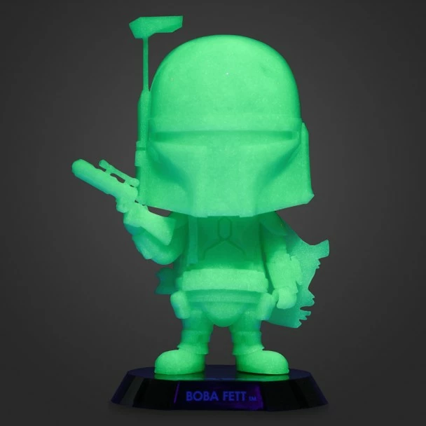 Disney Boba Fett Glow In The Dark Green Cosbaby Bobble-Head By Hot Toys – Star Wars 6 Disney Boba Fett Glow In The Dark Green Cosbaby Bobble-Head By Hot Toys – Star Wars - Image 4