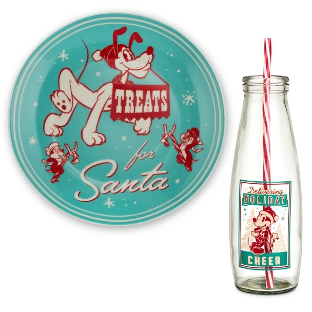 Disney Mickey Mouse And Friends Holiday Milk And Cookie Set 3 Disney Mickey Mouse And Friends Holiday Milk And Cookie Set