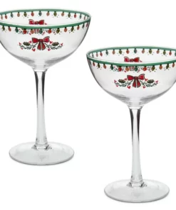 Disney Mickey Mouse Icon Holiday Dessert Glass Set