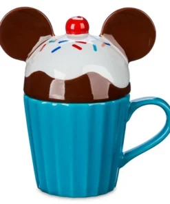 Disney Mickey Mouse Cupcake Mug With Lid