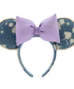 Disney Minnie Mouse Denim Bleach Ear Headband For Adults