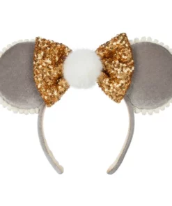 Disney Minnie Mouse Ear Headband With Pom And Sequin Bow
