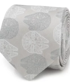 Disney Millennium Falcon Gray Silk Tie For Adults – Star Wars