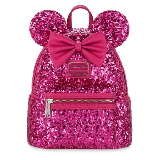 Disney Minnie Mouse Sequin Loungefly Mini Backpack – Magenta 3 Disney Minnie Mouse Sequin Loungefly Mini Backpack – Magenta