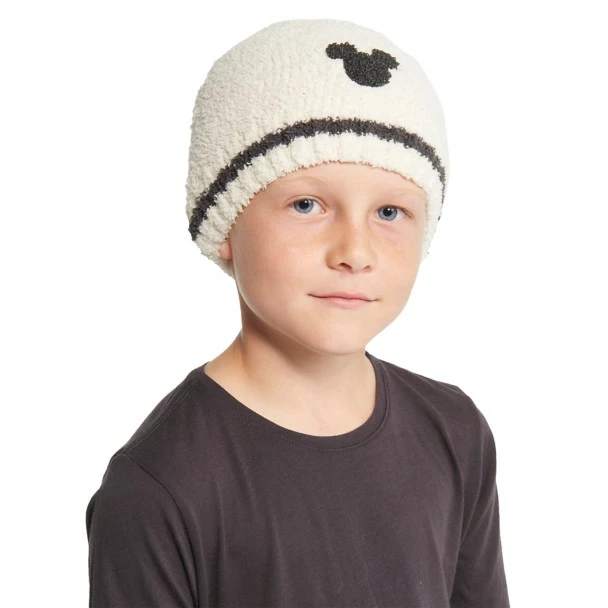 Disney Mickey Mouse Beanie For Kids By Barefoot Dreams – Cream 4 Disney Mickey Mouse Beanie For Kids By Barefoot Dreams – Cream - Image 2