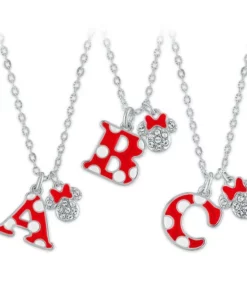 Disney Minnie Mouse Enamel Initial Necklace