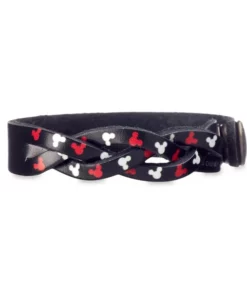 Disney Mickey Mouse Icon Woven Leather Bracelet – Personalizable