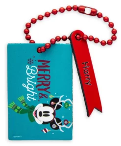 Disney Mickey Mouse ''Merry & Bright'' Luggage Tag – Personalizable