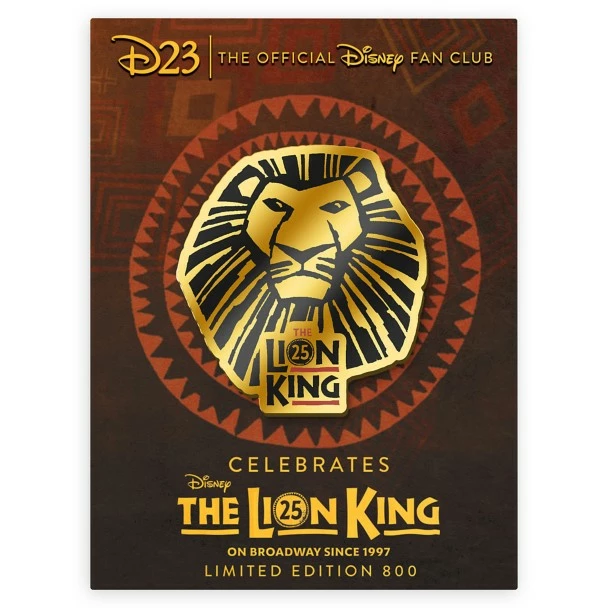 Disney D23-Exclusive The Lion King On Broadway 25th Anniversary Commemorative Pin – Limited Edition 4 Disney D23-Exclusive The Lion King On Broadway 25th Anniversary Commemorative Pin – Limited Edition - Image 2